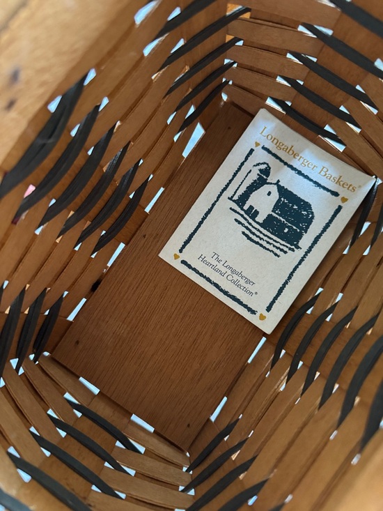 Longaberger Brown Woven Handled Basket - Picture 6 of 6